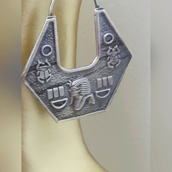 Egyptian Revival Dangle Earrings - Picture 2 of 5